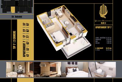 Apartament 2 camere tip studio cu bucatarie deschisa - 2
