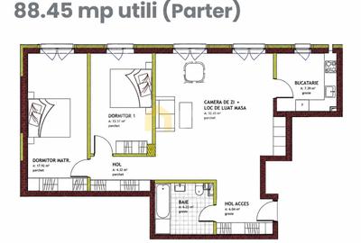 Apartament de vanzare | SU 88.45 mp | Florești - 1