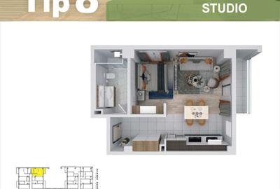 Proiect Finalizat !Garsoniera Lux  - SOLID RESIDENCE DEZROBIRII - Pret final ! - 7