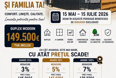 Capat CUG  Duplex 4 camere decomandate  2 bai INTABULAT - 2