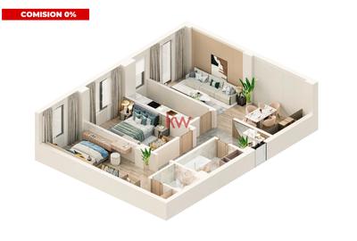 Apartament 3 camere 80 mp | Bloc nou | Parcare inclusă  | Valea Lupului - 1