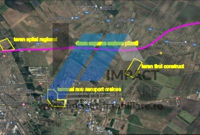 Teren Construcții extravilan de 100000 mp, în Aeroport