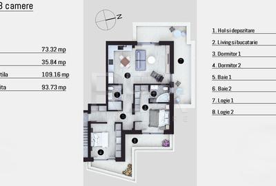 3 Camere Terasa 35 mp Doamna Ghica - 20