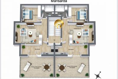Apartamente Premium 2 camere -Mansarda cu Terasa 27mp - Otopeni Odaile - 6