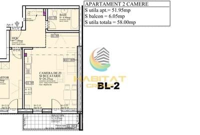 Pallady 2 camere semidecomandat 59 mp langa Parcul Teilor - 2