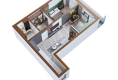 Copou - Apartament 2 camere, 65 mp, Etaj 7 - 10
