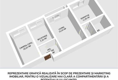 Apartament 3 camere etaj 2 in Moldova Noua - 9