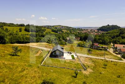 Casă arhitectură modernă cu panoramă spre Munții Făgăraș și Cetatea Cisnădioara - 24