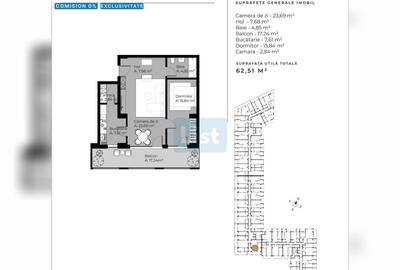 Apartament cu 2 camere semidecomandat în Sopor