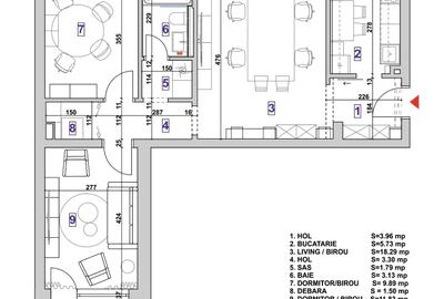 Inchiriere apartament renovat trei camere ideal birou/rezidenta Drumul Taberei - 13