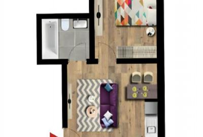 Apartament de LUX | 2 camere| etaj 2|  investitie|  parcare|zona Terra - 14