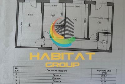 Apartament cu 3 camere decomandat, mobilat în Metalurgiei
