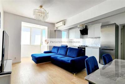 Apartament cu 3 camere semidecomandat, mobilat în Băneasa