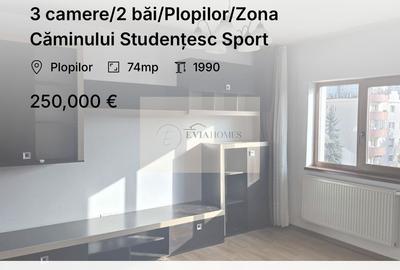 3 camere/2 băi/Plopilor/Zona Căminului Studențesc Sport - 1