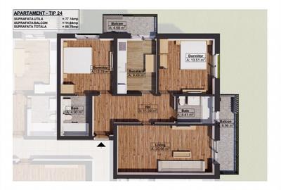 Vănd Apartament 3 Cam  Strada Trifoiului Dobroesti Fundeni - 9