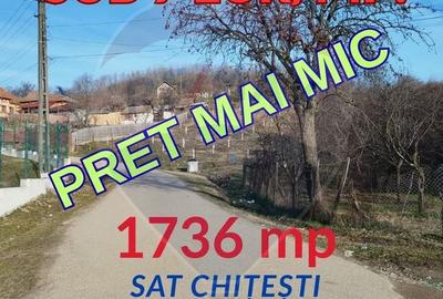 Teren 1.736mp Chițești-AG, Ideal Casă, Deschidere la Asfalt, Utilități - 1