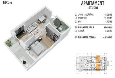 Apartament studio gata de mutat - 1