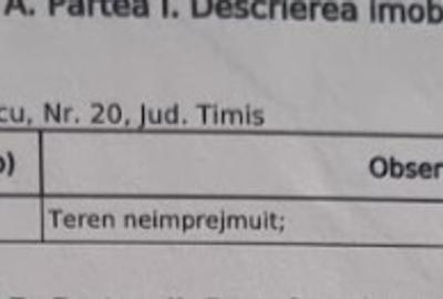 Teren intravilan 743 mp în Recaș – 18 ml front stradal, utilități la poartă, zon - 3
