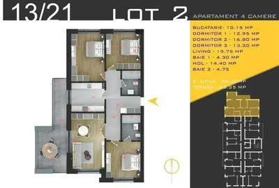 Apartament 4 camere Decomandat Spatios I Metrou Teclu - Scoala - 3