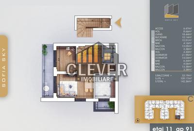 Duplex 4 Camere 142 mp, 3 bai -  700m Metrou Teclu - 2