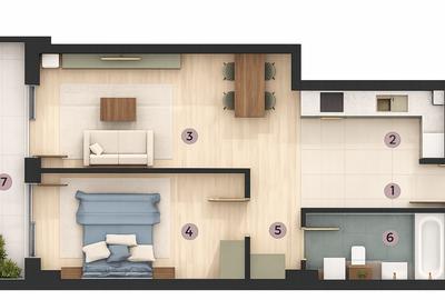Apartament 2 camere, bloc C1, Zona Tatarasi-Venetia, la Millennium - 1