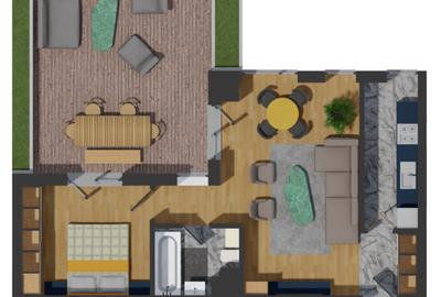 Ap 2 camere cu terasa 88.86 mp, Pacurari - CLADIRE INTABULATA! - 2