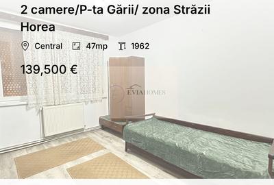 Apartament cu 2 camere decomandat, mobilat în Central