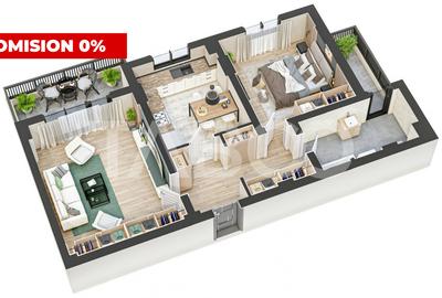 Apartament cu 2 camere decomandat în Mihai Viteazul