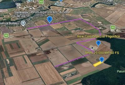 Vânzare teren 25.000 MP Intravilan Tarla 22–Ștefăneștii de Jos, Nod A3–A0 - 1