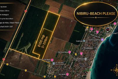 INVESTIȚIE PREMIUM COSTINESTI-Teren Strategic 8100mp in zona NIBIRU/BEACH PLS - 3
