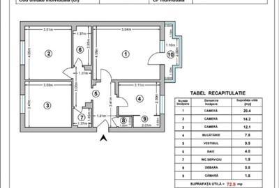 Apartament cu 3 camere decomandat, mobilat în 13 Septembrie