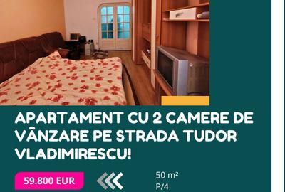 Apartament cu 2 camere de vânzare pe strada Tudor Vladimirescu! - 1
