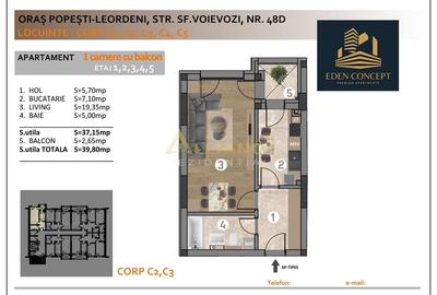 Popesti Garsorniera 41.55 mp - 1