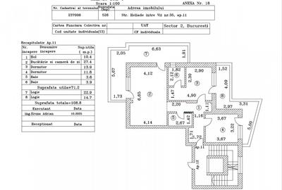 Apartament 3 camere, 110 MP, 2 BAI, 0% Comision - H35 - 12