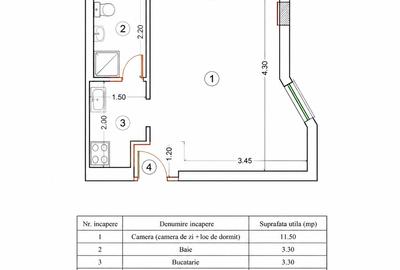 Garsonieră 17 mp – Parcul Morarilor – Centrală proprie – Preț fix – Fara Credit - 8