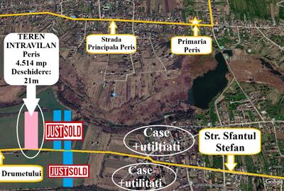 Teren Construcții intravilan de 4514 mp, în Periș