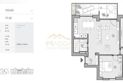 Apartament 3 cam // Complex rezidential // 105.55mp // Padurea Baneasa // Pipera - 8