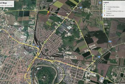 Teren intravilan 2 parcele de 8500 mp front la centura Aradului linga Metro - 6