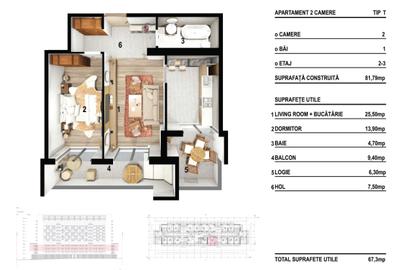 Apartament cu 2 camere decomandat în Splaiul Unirii