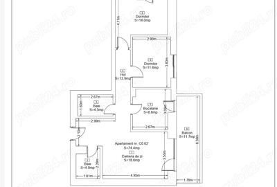 Apartament 3 camere |Bloc Nou 2025| 74 mp| Metrou la 3 min| Finisaje P - 3