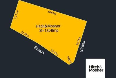 Teren 1.356 mp, dublu front - ideal (servicii + locuire)-comision 0% - 1