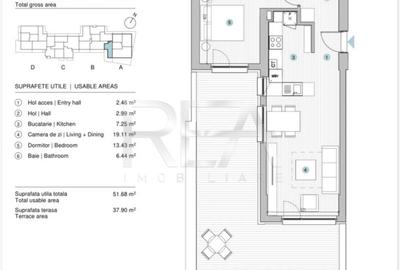 2 Camere+ Terasa de 38 mp Strǎulești - 7