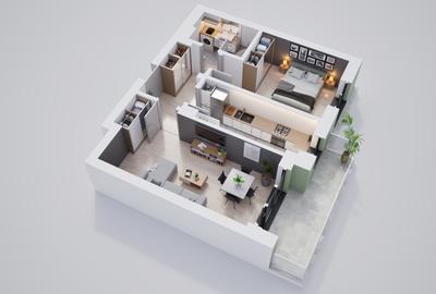 Apartament nou – 2 camere în ansamblu cu facilități complete - 12