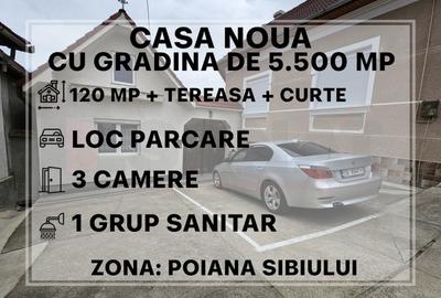 OCAZIE: CASA noua in Poiana SB, Gradina de 5500 mp, tereasa, 3 camere