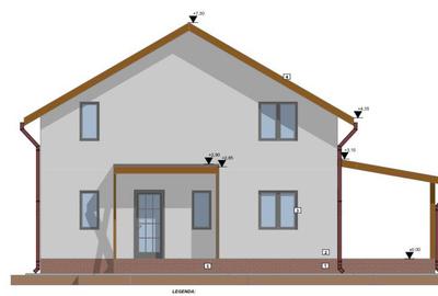 Casa noua, P+E, 5 camere, 2 bai, terasa, teren 400mp, in Lilieci, strada Rozelor - 24