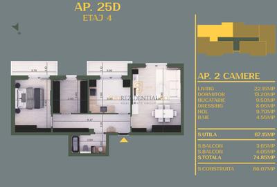 Nou! Apartament cu 2 camere, dressing si 2 balcoane - Vidra, Ilfov - 8