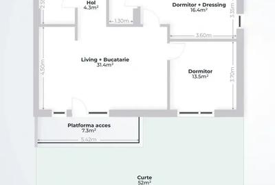 Apartament 3 camere cu gradina 52 mp | Pipera – Rond OMV | 0% comision - 5