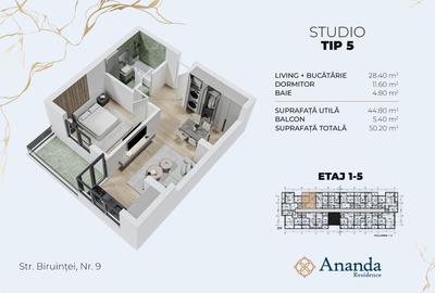 Apartament cu 2 camere decomandat în Central