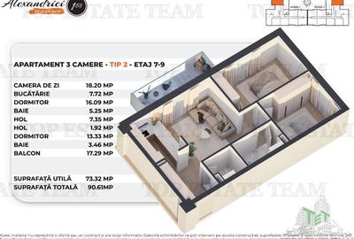 Apartament Nou cu 3 Camere, Soseaua Alexandriei - 7