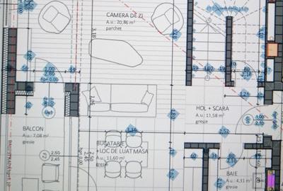 Apartament cu 3 camere semidecomandat în Florești